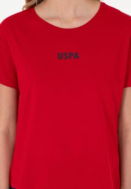 Kadın Kırmızı Bisiklet Yaka Tişört - 50305824025