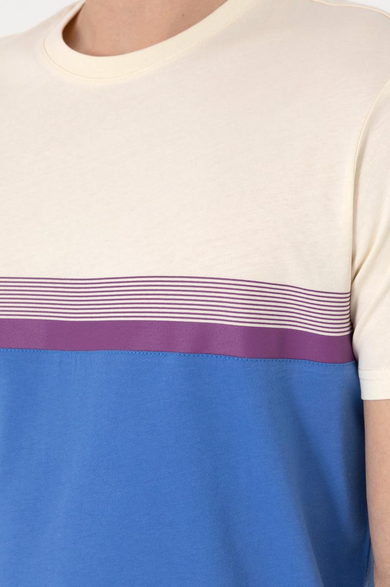 Erkek Regular Fit Bisiklet Yaka İndigo Tişört