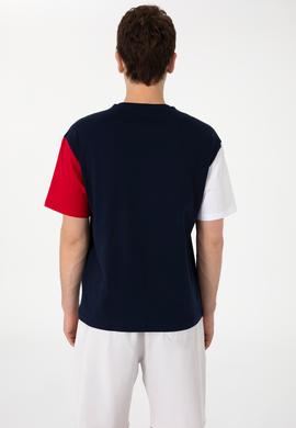 Erkek Comfort Fit Bisiklet Yaka Lacivert Tişört - 50306921008