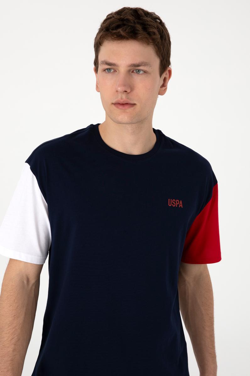 Erkek Comfort Fit Bisiklet Yaka Lacivert Tişört