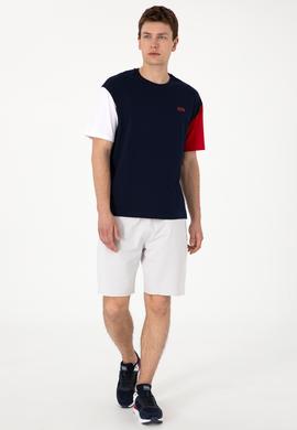 Erkek Comfort Fit Bisiklet Yaka Lacivert Tişört - 50306921008