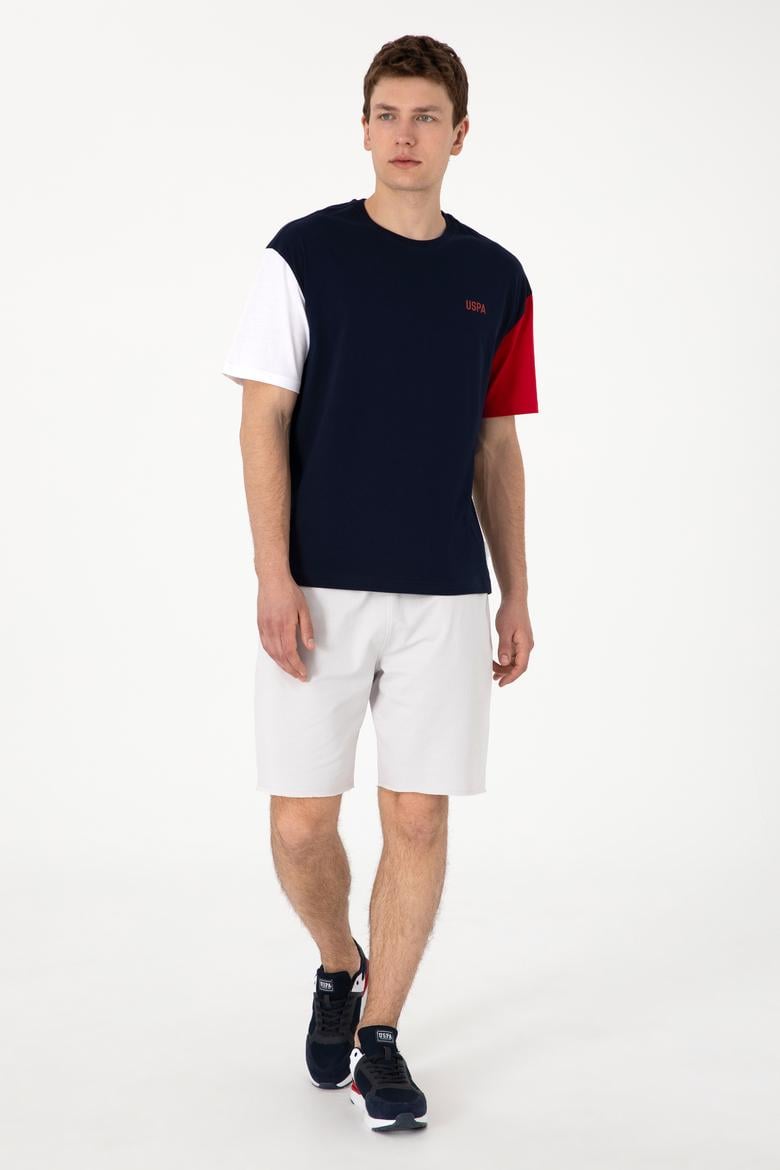 Erkek Comfort Fit Bisiklet Yaka Lacivert Tişört - 50306921008