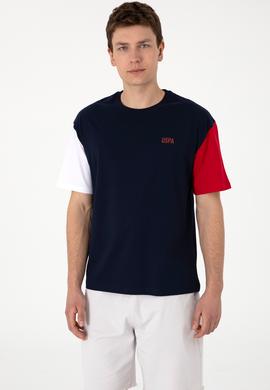 Erkek Comfort Fit Bisiklet Yaka Lacivert Tişört - 50306921008