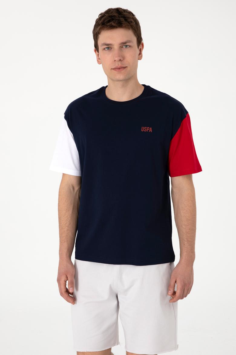 Erkek Comfort Fit Bisiklet Yaka Lacivert Tişört - 50306921008