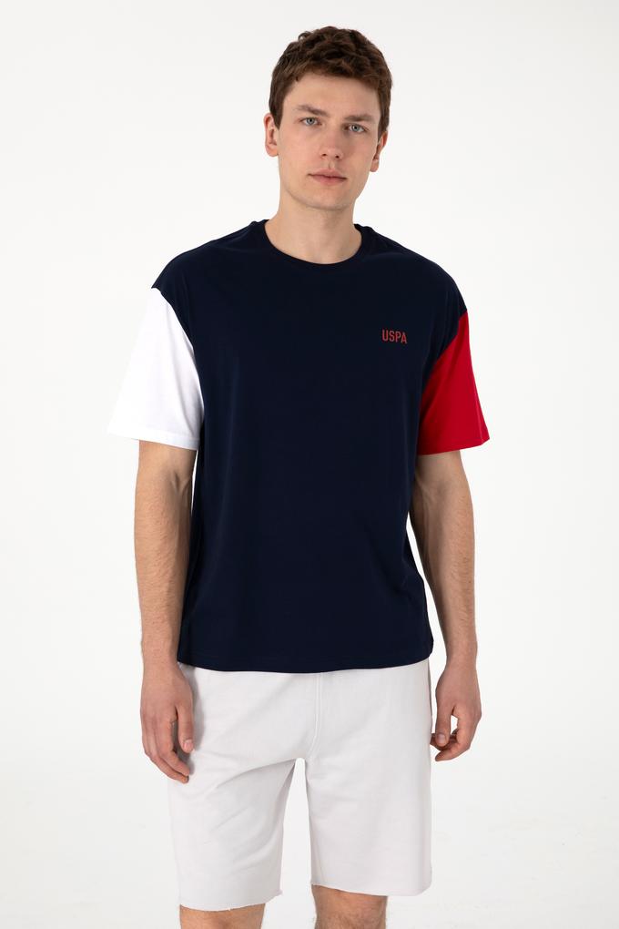 Erkek Comfort Fit Bisiklet Yaka Lacivert Tişört