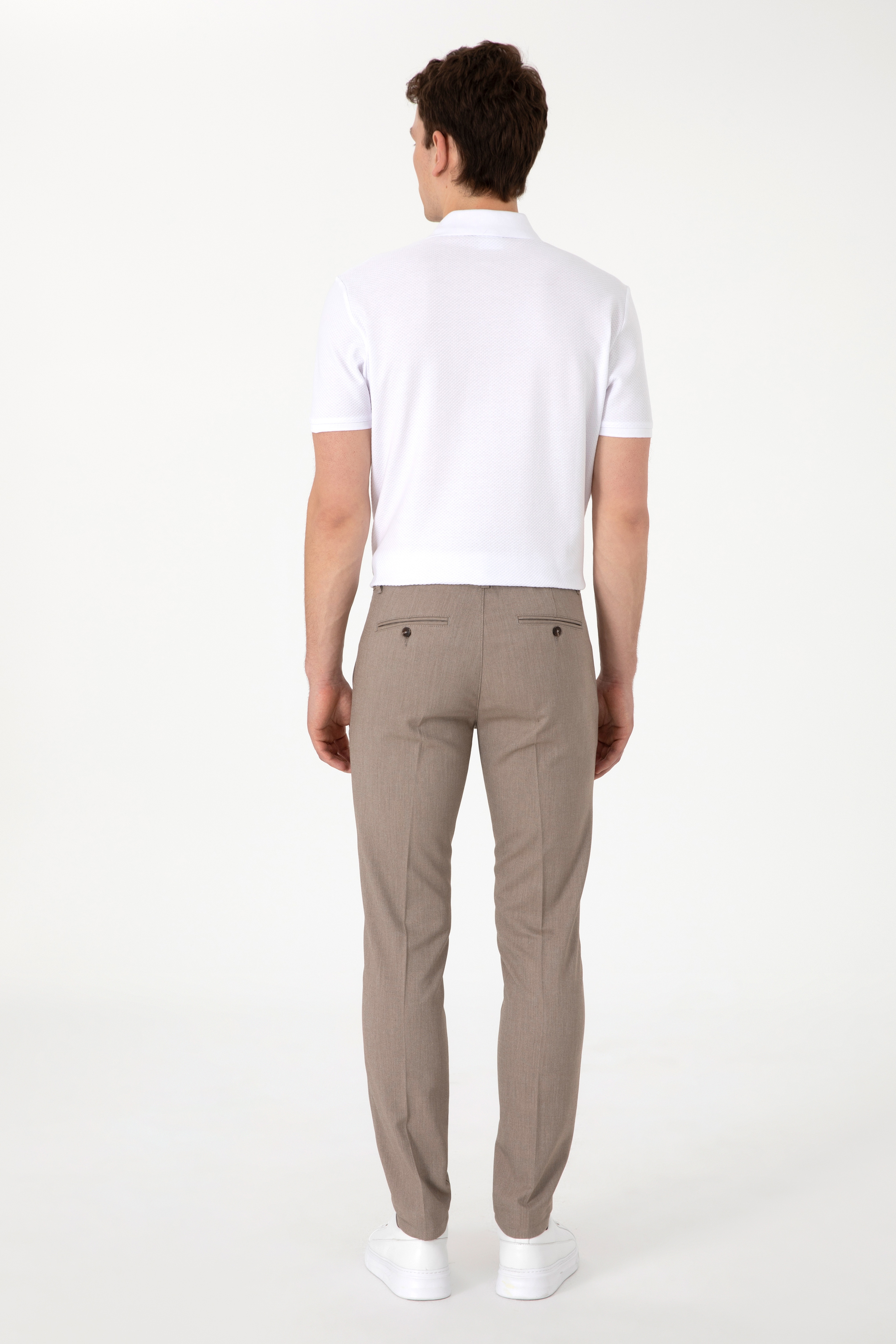 Erkek Slim Fit Haki Kanvas Pantolon - Image 4