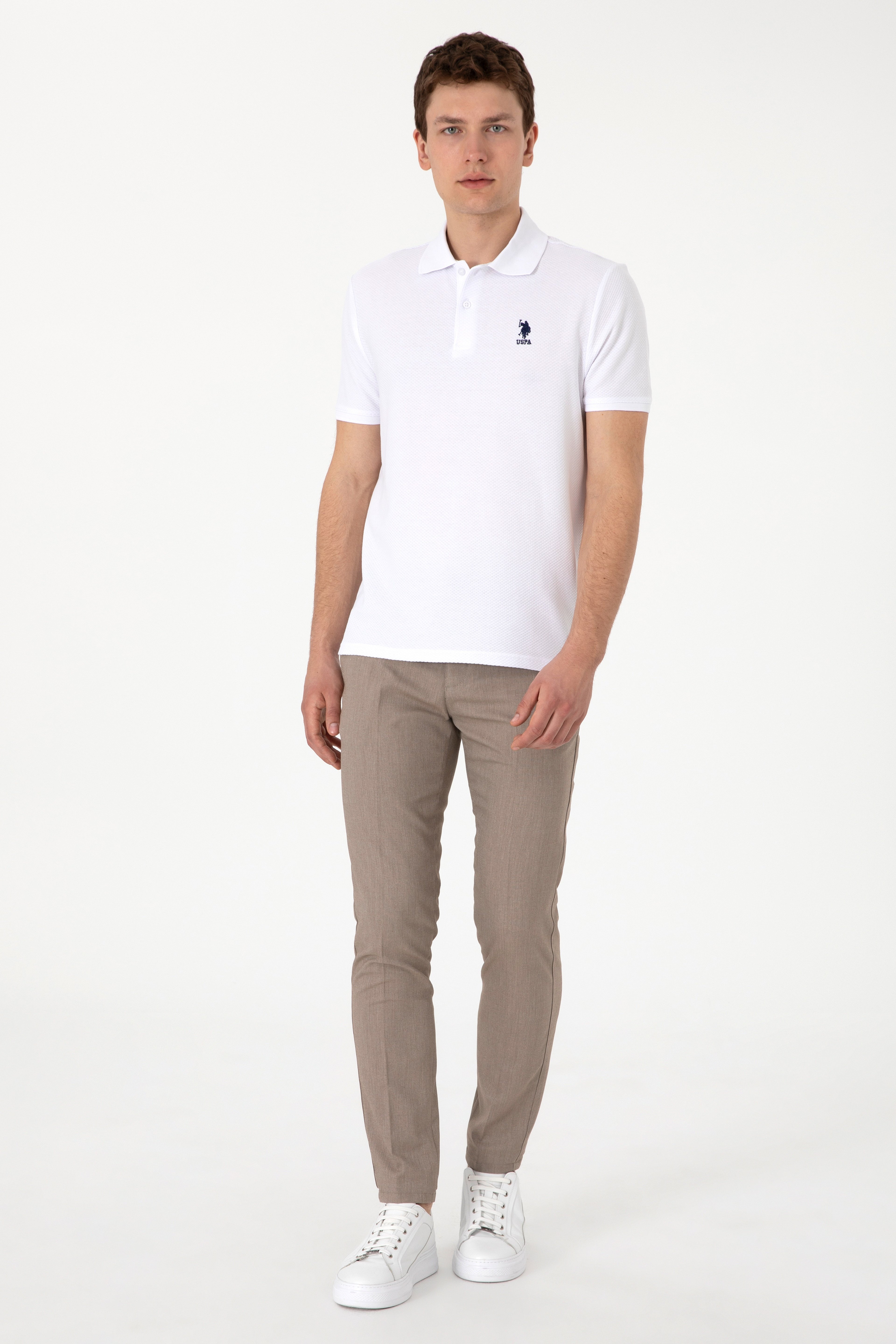 Erkek Slim Fit Haki Kanvas Pantolon