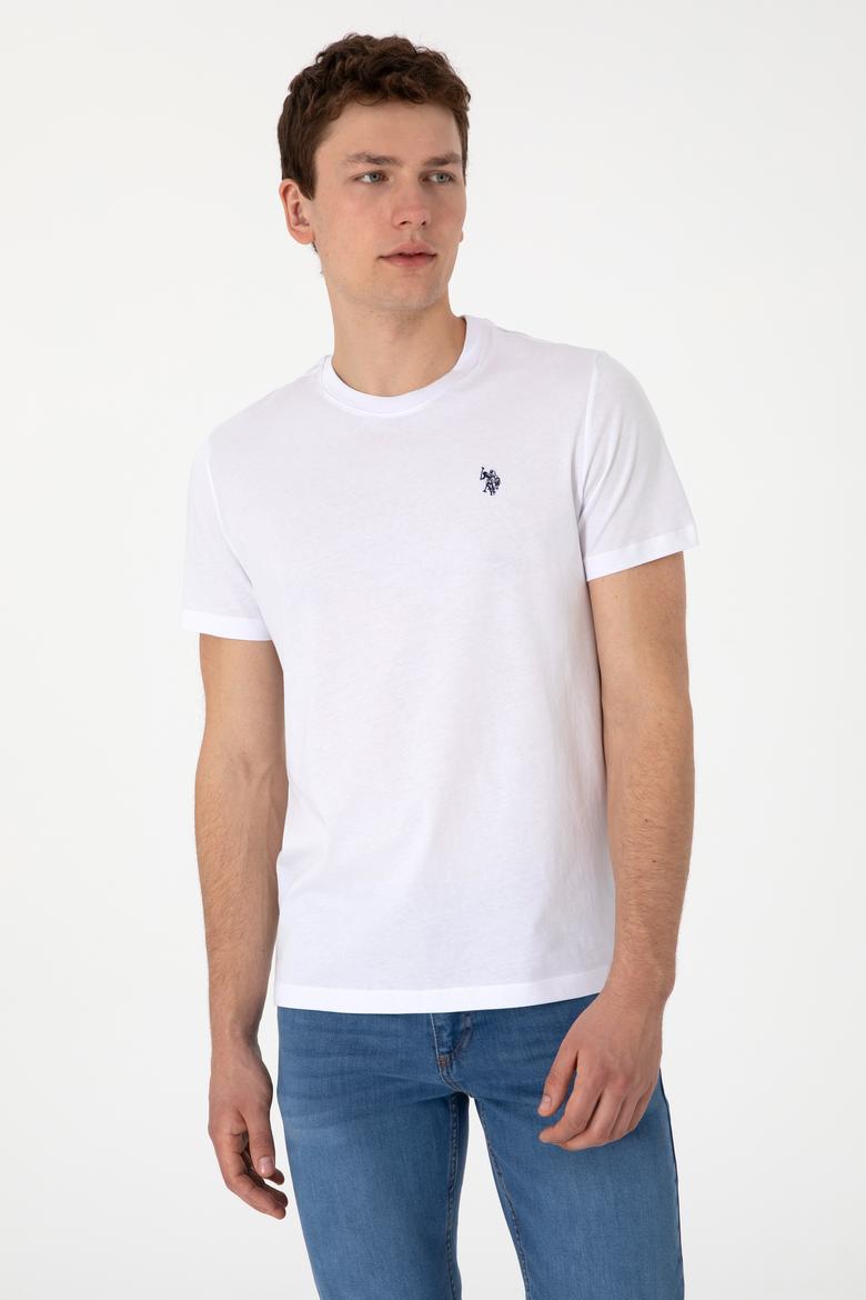 Erkek Regular Fit Bisiklet Yaka Beyaz Tişört