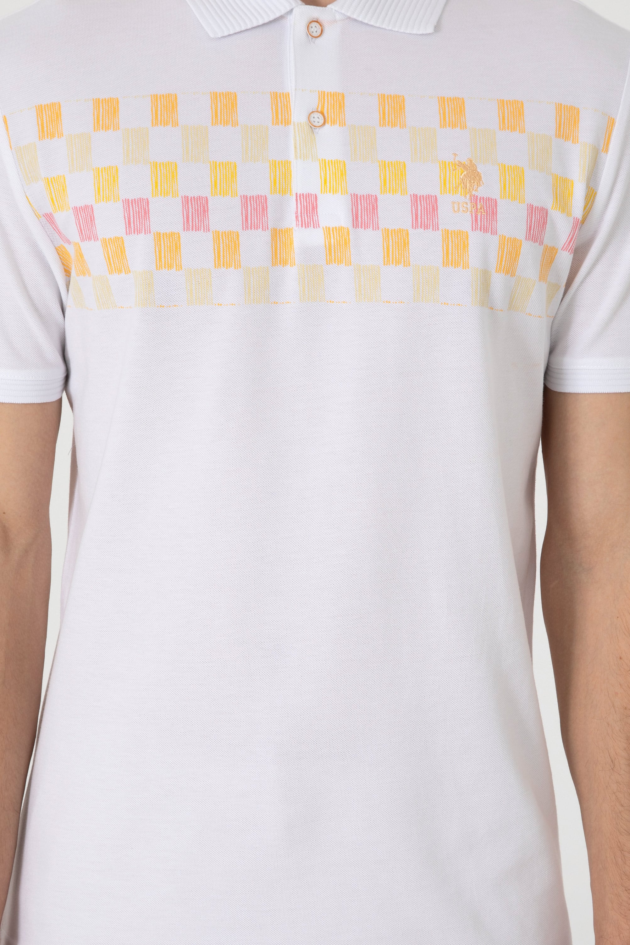 Erkek Regular Fit Polo Yaka Turuncu Tişört - Image 6