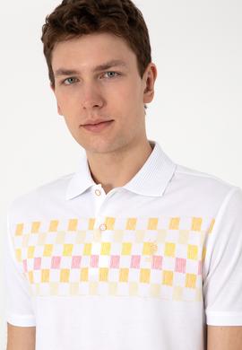 Erkek Regular Fit Polo Yaka Turuncu Tişört - 50300386026