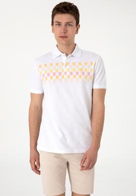 Erkek Regular Fit Polo Yaka Turuncu Tişört - 50300386026