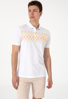 Erkek Regular Fit Polo Yaka Turuncu Tişört - 50300386026