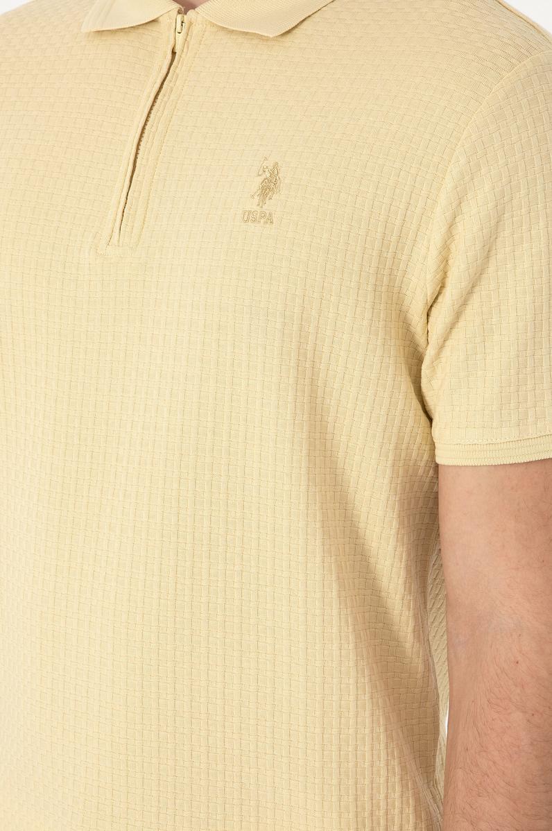 Erkek Regular Fit Polo Yaka Açık Haki Tişört