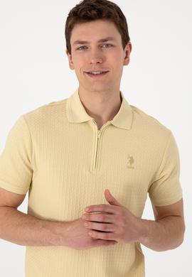 Erkek Regular Fit Polo Yaka Açık Haki Tişört - 50299601020