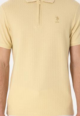 Erkek Regular Fit Polo Yaka Açık Haki Tişört - 50299601020