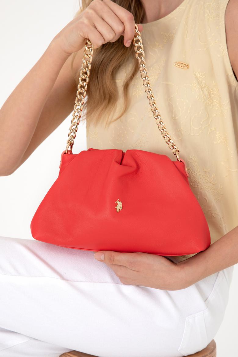 Kadın Nar Çiçeği Kuzu Derisi Kol Çantası - 50318231005