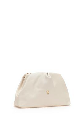 Kadın Beyaz Kuzu Derisi Kol Çantası - 50318231003