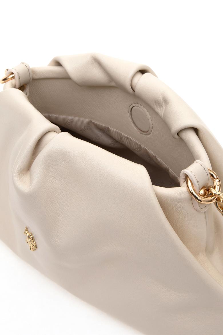 Kadın Beyaz Kuzu Derisi Kol Çantası - 50318231003