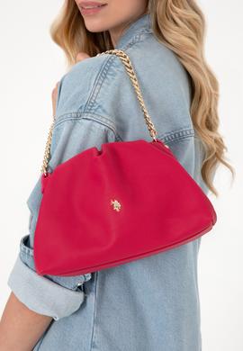 Kadın Fuşya Kuzu Derisi Kol Çantası - 50318231010