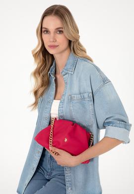 Kadın Fuşya Kuzu Derisi Kol Çantası - 50318231010