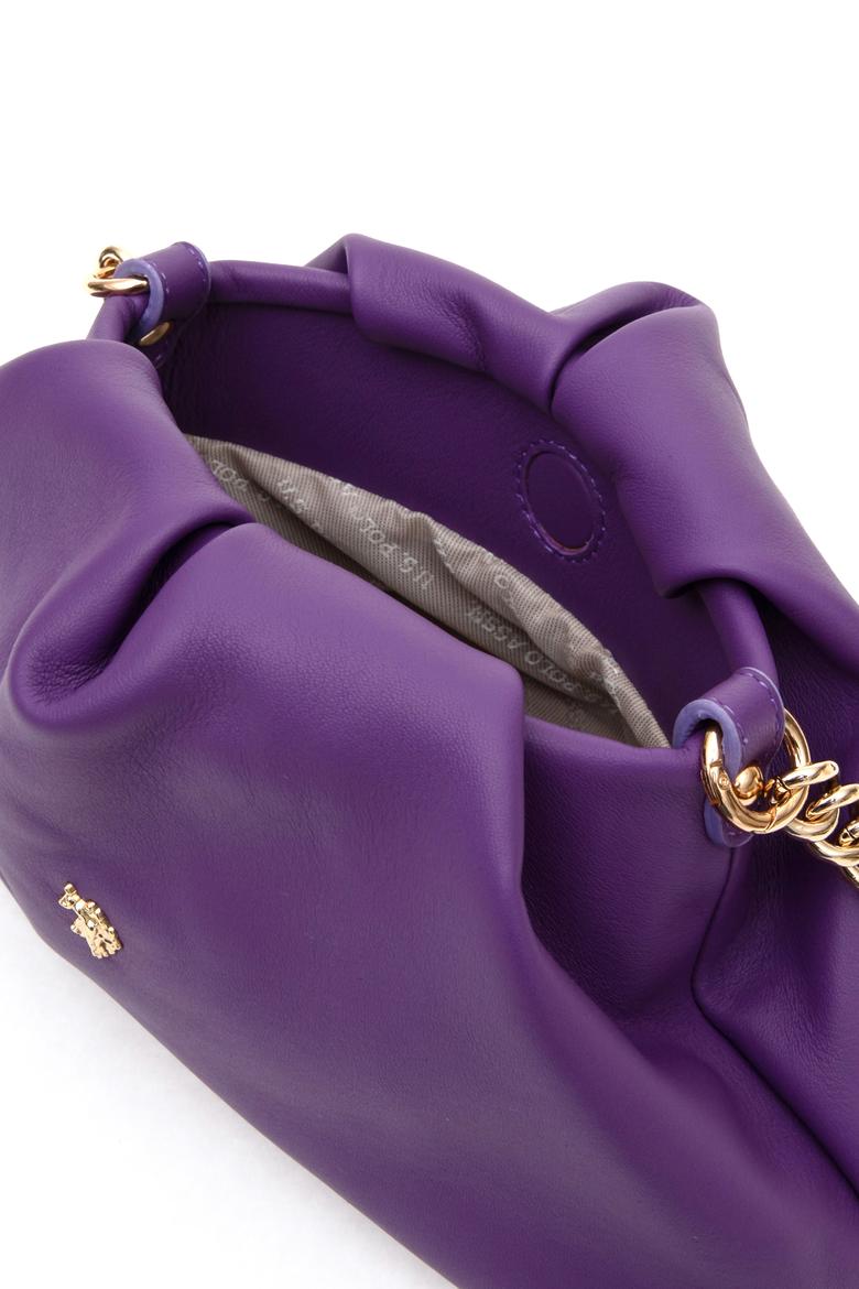 Kadın Mor Kuzu Derisi Kol Çantası - 50318231011