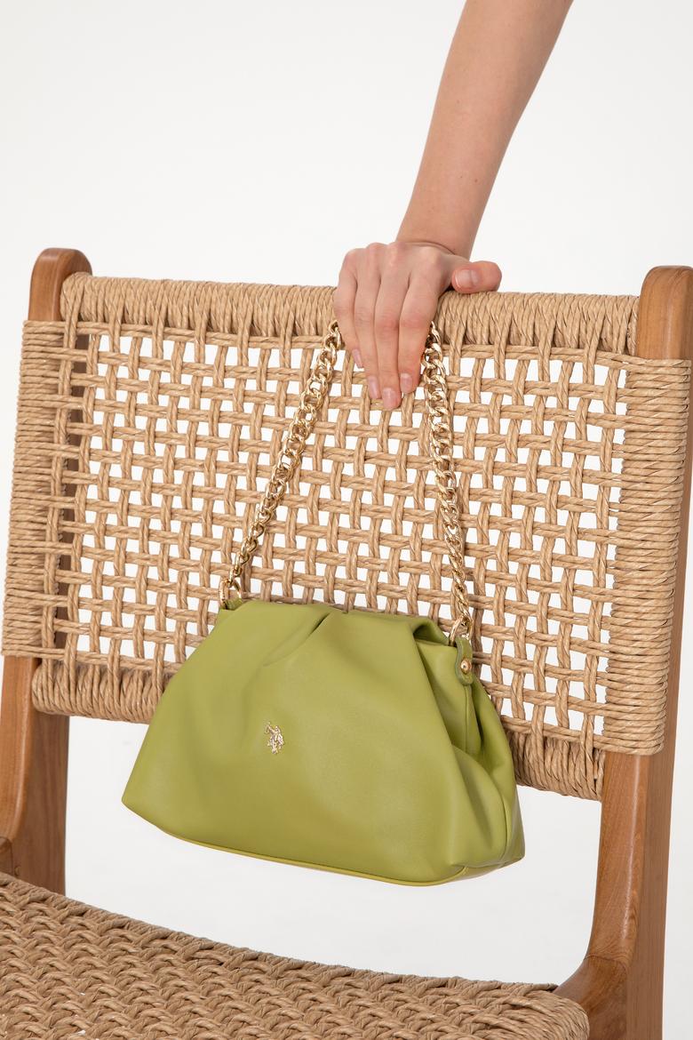 Kadın Fıstık Yeşili Kuzu Derisi Kol Çantası - 50318231009