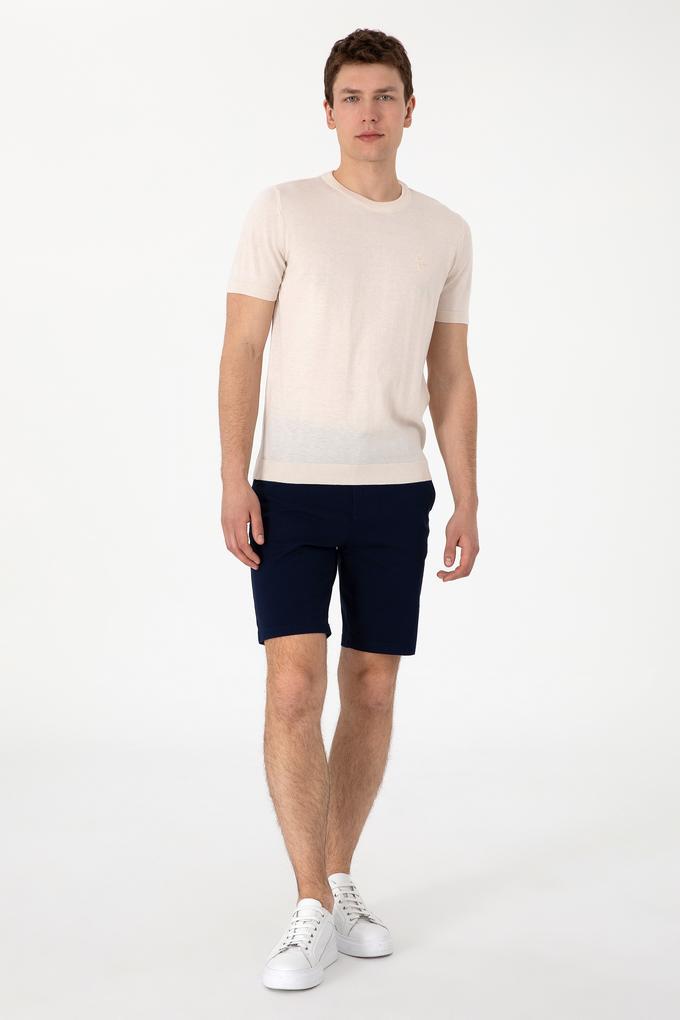 Erkek Lacivert Dokuma Şort