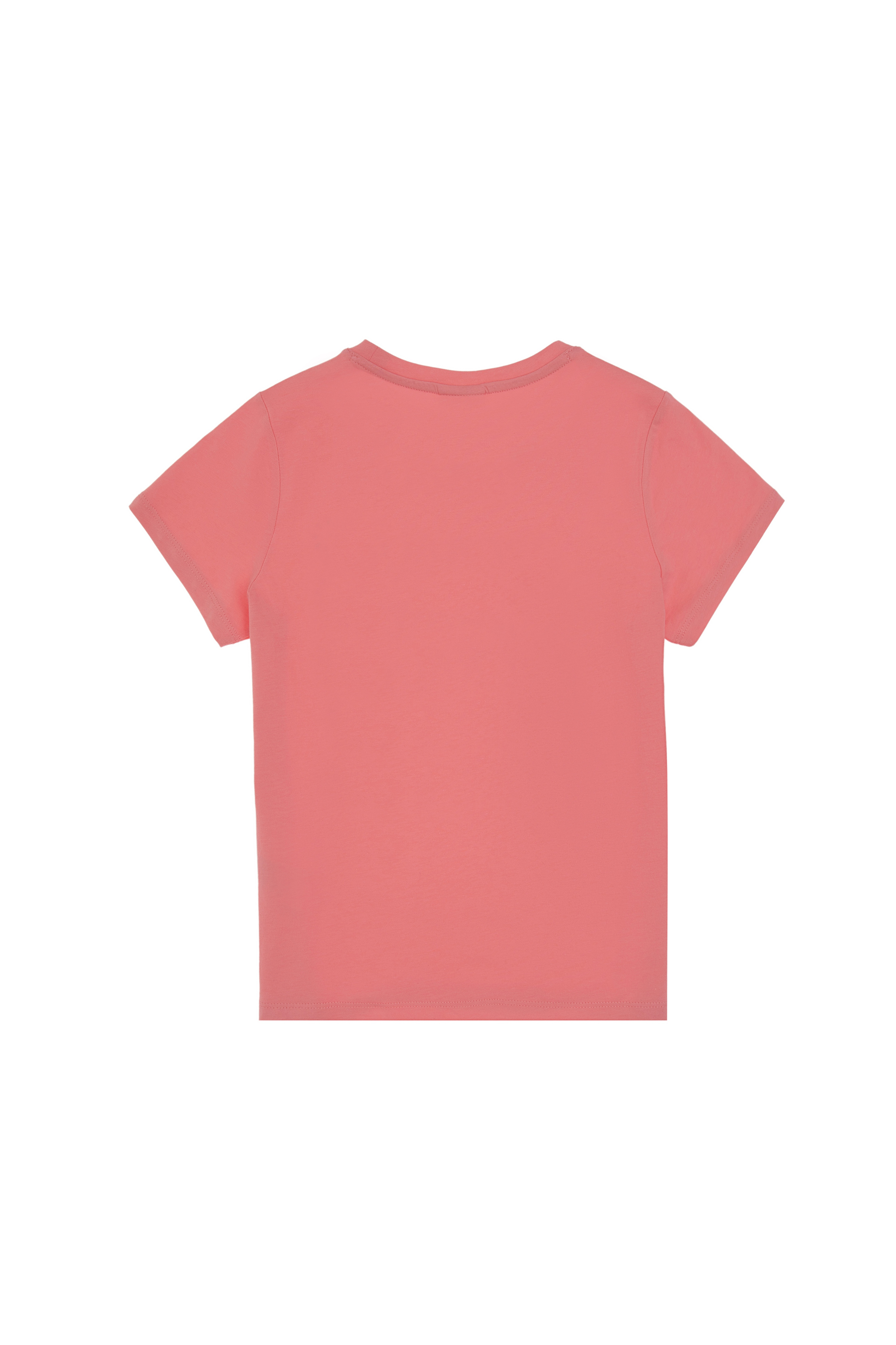 Kız Çocuk Pembe Bisiklet Yaka At Baskılı Pamuk Tişört - Image 4