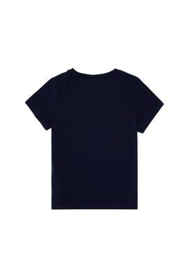 Kız Çocuk Siyah Bisiklet Yaka At Baskılı Pamuk Tişört - 50306200003