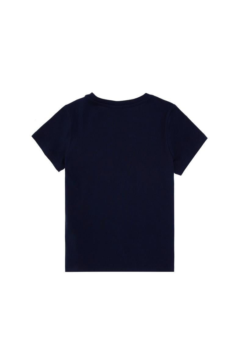 Kız Çocuk Siyah Bisiklet Yaka At Baskılı Pamuk Tişört - 50306200003