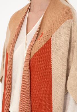 Kadın Kum Melanj Triko Panço - 50293029004