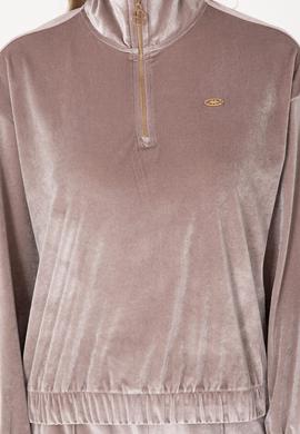 Kadın Taş Fermuarlı Dik Yaka Sweatshirt - 50292400035