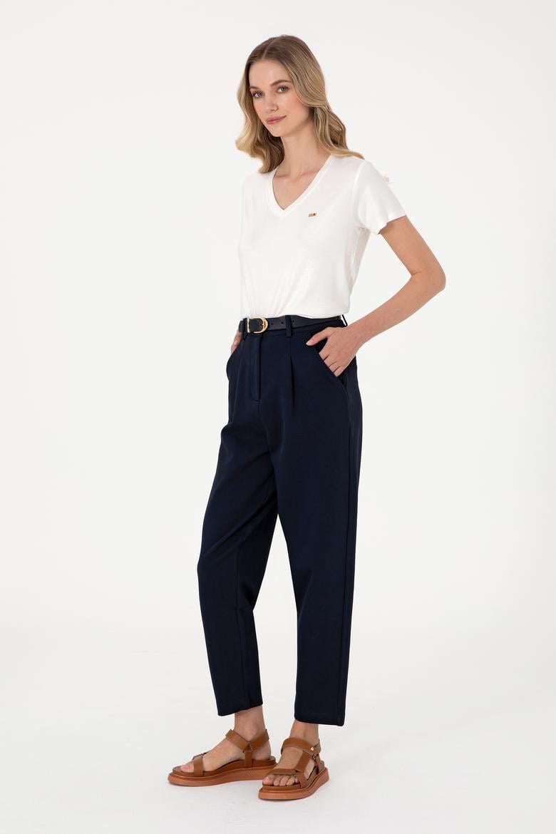 Kadın Lacivert Örme Pantolon - 50292417012