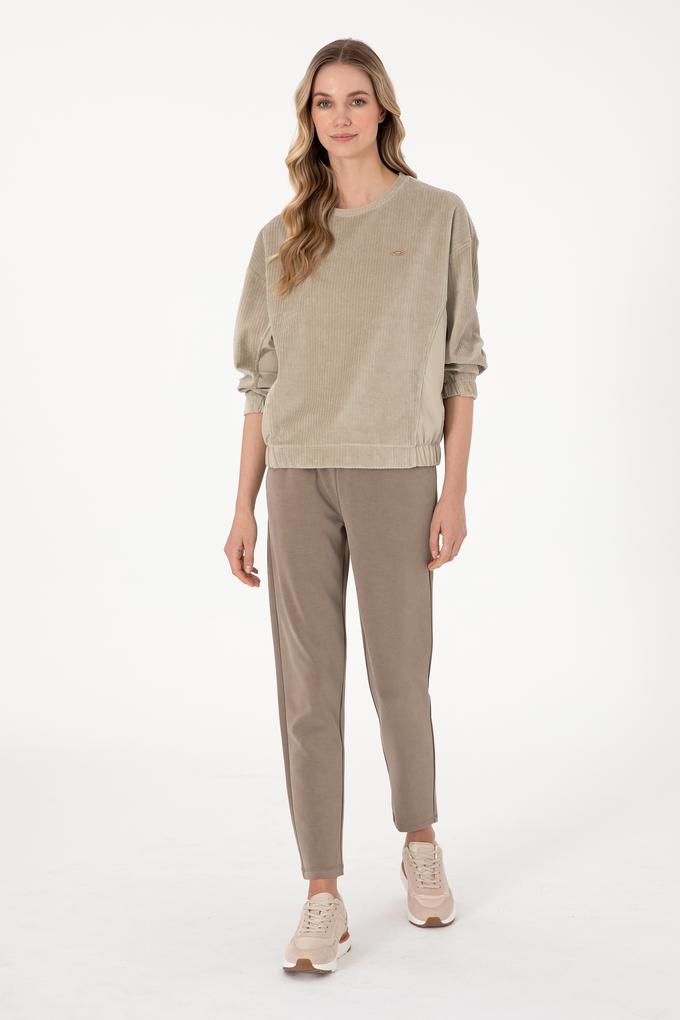 Kadın Haki Modal Karışımlı Eşofman Altı