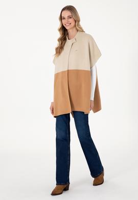 Kadın Taş Triko Panço - 50293013004