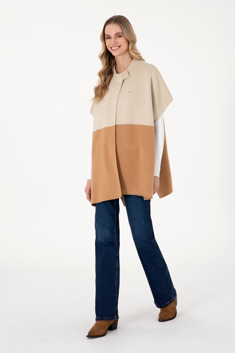 Kadın Taş Triko Panço - 50293013004