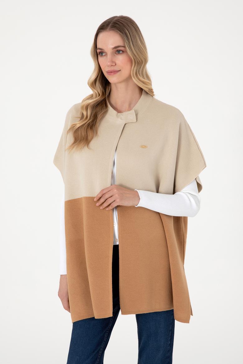 Kadın Taş Triko Panço - 50293013004