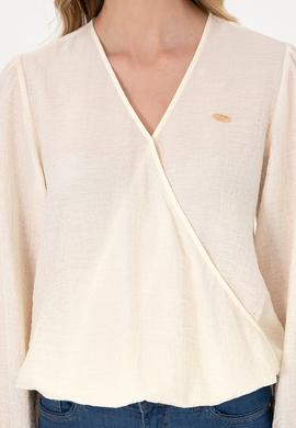 Kadın Krem Uzun Kollu Gömlek - 50299454004