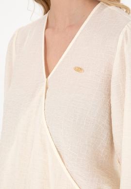 Kadın Krem Uzun Kollu Gömlek - 50299454004