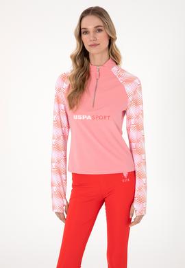 Kadın Pembe Fermuarlı Dik Yaka Sweatshirt - 50300732023