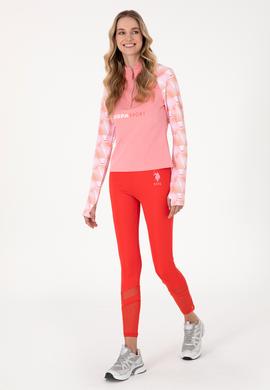 Kadın Pembe Fermuarlı Dik Yaka Sweatshirt - 50300732023