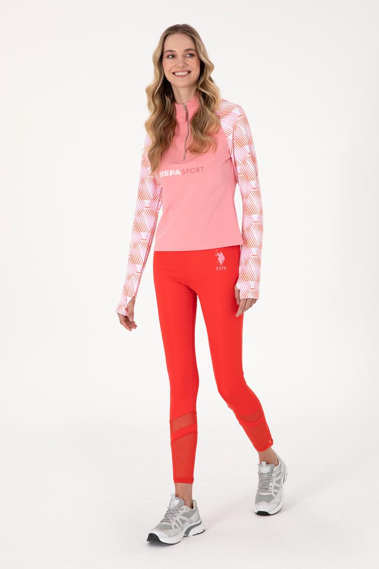 Kadın Pembe Fermuarlı Dik Yaka Sweatshirt - 50300732023