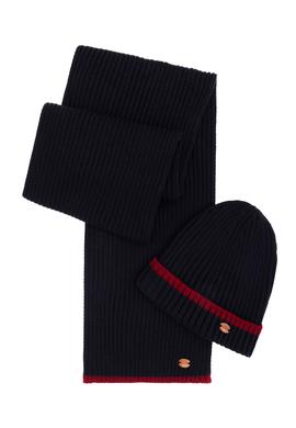 Erkek Lacivert Kaşkol Bere Takım - 50275689002