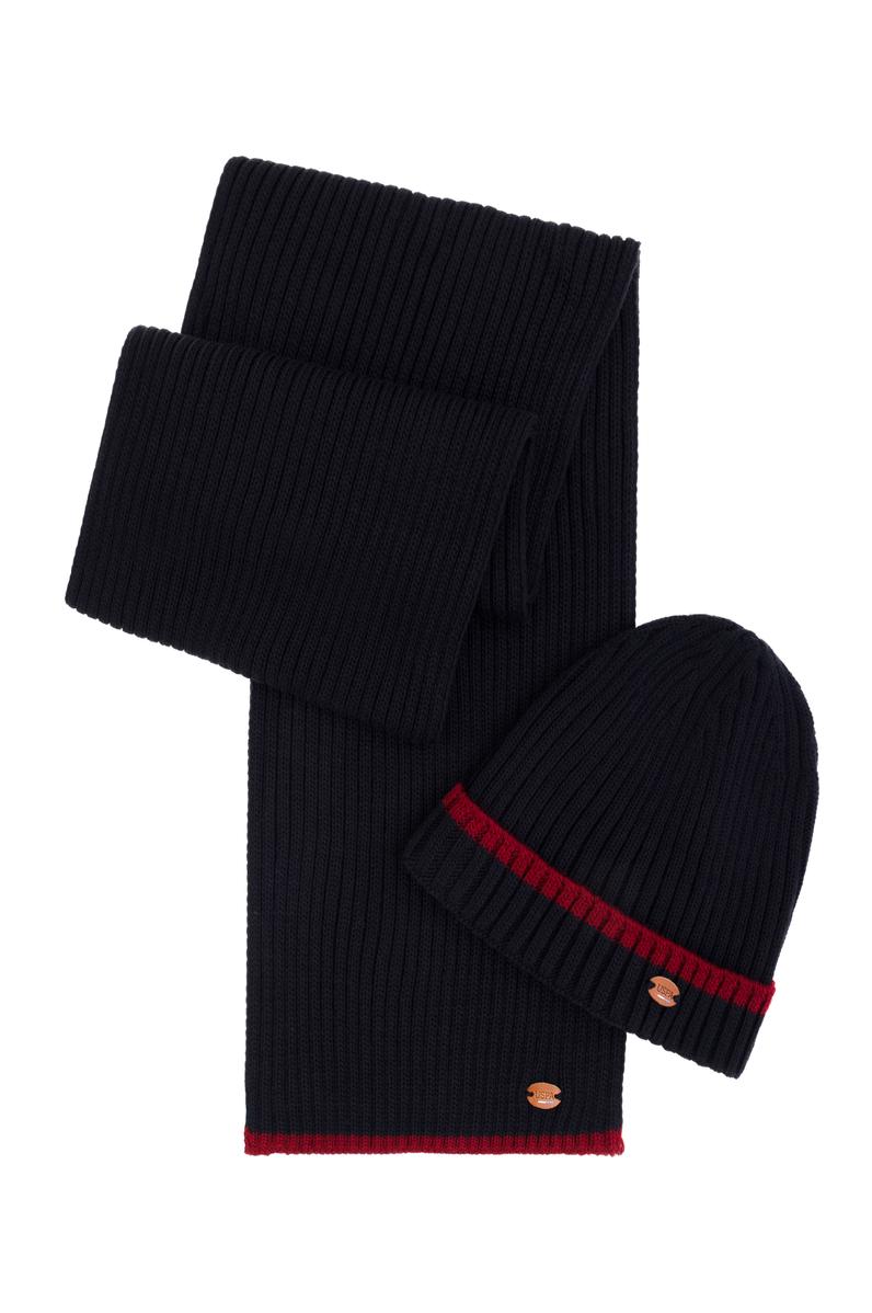 Erkek Lacivert Kaşkol Bere Takım