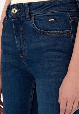 Kadın Koyu Mavi Slim Flare Fit Jean Pantolon - 50297534007