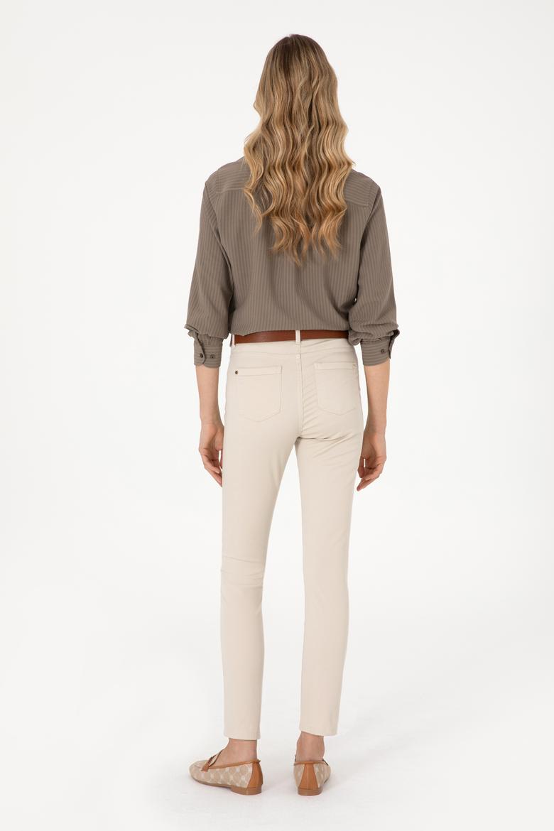 Kadın Taş Toothpick Fit Kanvas Pantolon - 50299110034