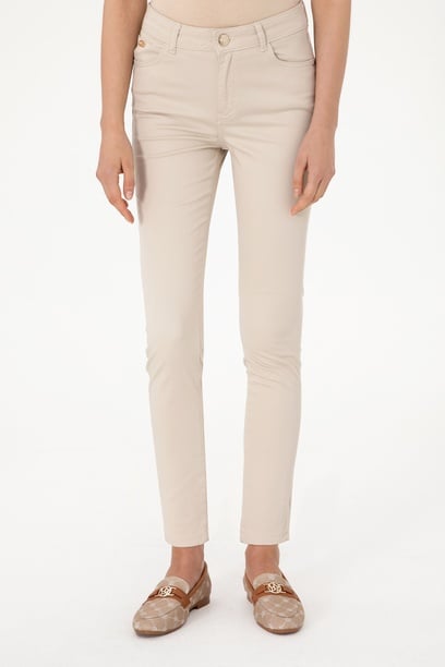 Kadın Taş Toothpick Fit Kanvas Pantolon