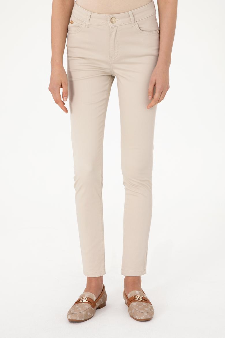 Kadın Taş Toothpick Fit Kanvas Pantolon - 50299110034