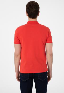 Erkek Slim Fit Polo Yaka Kırmızı Basic Tişört - 50305929328