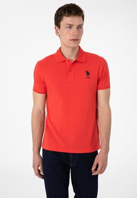 Erkek Slim Fit Polo Yaka Kırmızı Basic Tişört - 50305929328